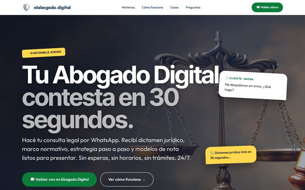 Tu Abogado Digital: asistencia jurídica por WhatsApp con IA